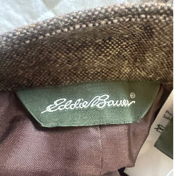 Vintage EDDIE BAUER Womens Skirt 6 Brown Wool Flare Retro Y2K Grunge Academia - Picture 6 of 11